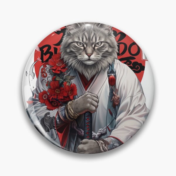 Item preview, Samurai Cat Warrior Japanese Ukiyo-e Katana designed and sold by WelLarsDigitals.