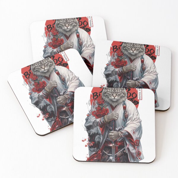 Item preview, Samurai Cat Warrior Japanese Ukiyo-e Katana designed and sold by WelLarsDigitals.