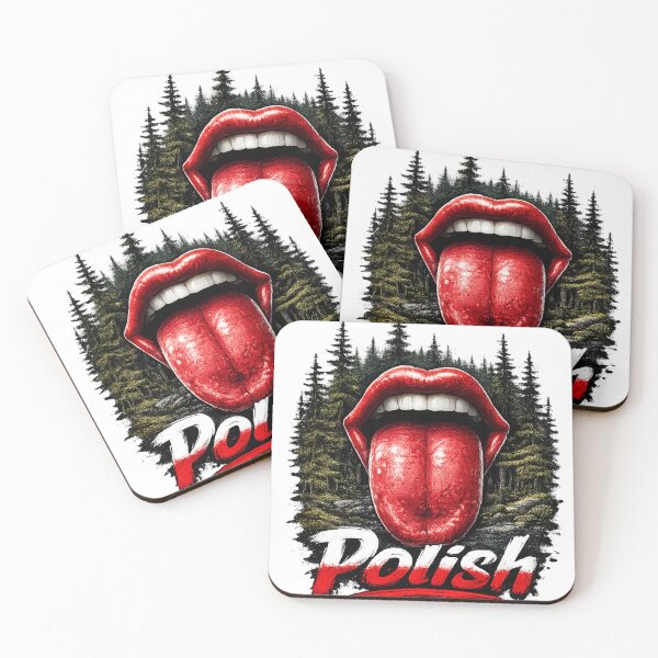Item preview, Polish Tongue Forest Graphic Bold Red Style Poland Inspired designed and sold by Woodpecker0.