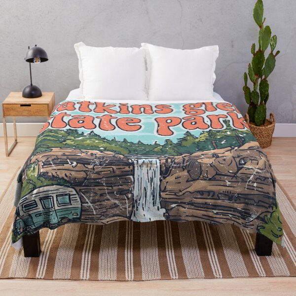 Item preview, Watkins Glen State Park NY Cute Landscape Retro Camper designed and sold by HowToCanadian.
