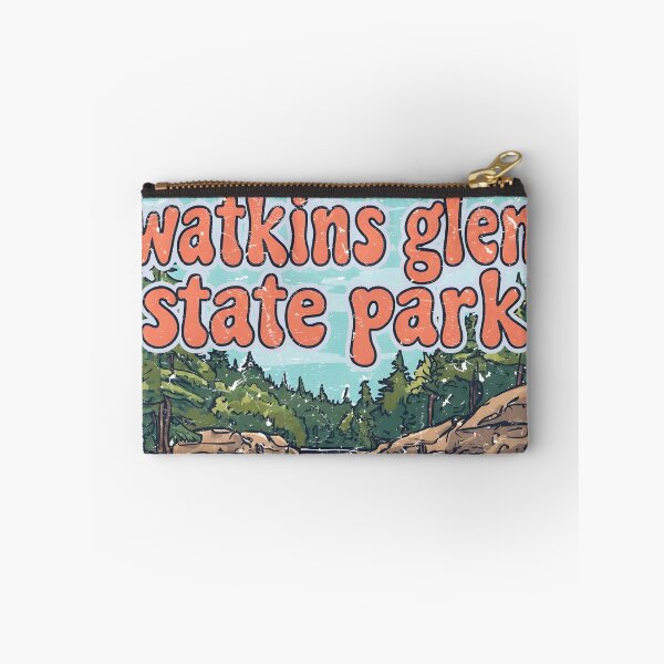 Item preview, Watkins Glen State Park NY Cute Landscape Retro Camper designed and sold by HowToCanadian.