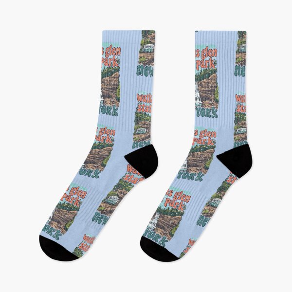 Item preview, Watkins Glen State Park NY Cute Landscape Retro Camper designed and sold by HowToCanadian.