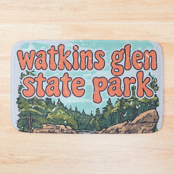 Item preview, Watkins Glen State Park NY Cute Landscape Retro Camper designed and sold by HowToCanadian.