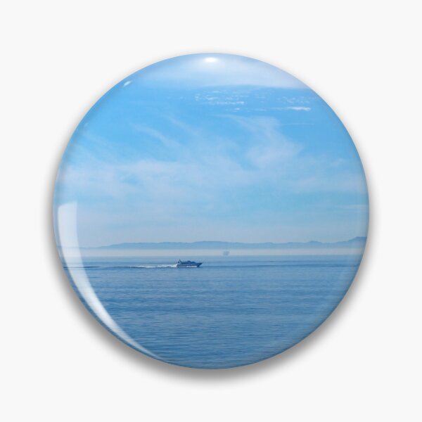 Item preview, Endless Blue Horizon with Solitary Boat designed and sold by sky earth human.