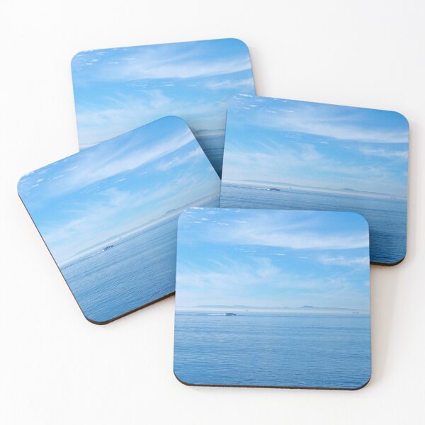 Item preview, Endless Blue Horizon with Solitary Boat designed and sold by sky earth human.
