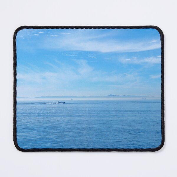 Item preview, Endless Blue Horizon with Solitary Boat designed and sold by sky earth human.