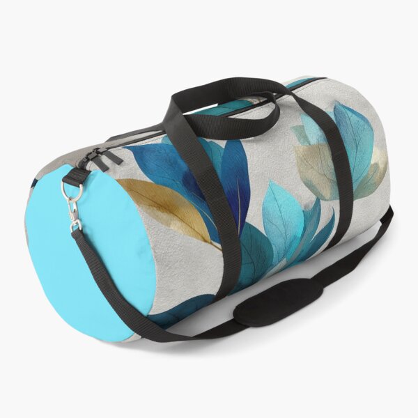 Item preview, Ethereal Blue and Gold Botanical Floral Leaves designed and sold by colorful-white.