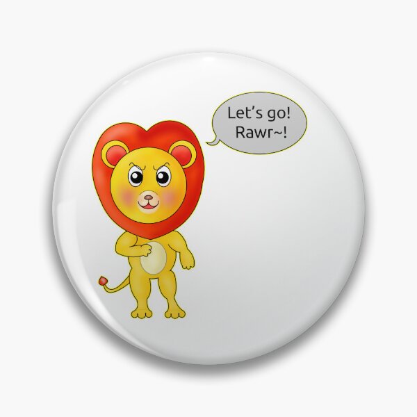 Item preview, Cute Motivational Kawaii Lion Heart Mane Rawr designed and sold by BalRaju-Doodles.