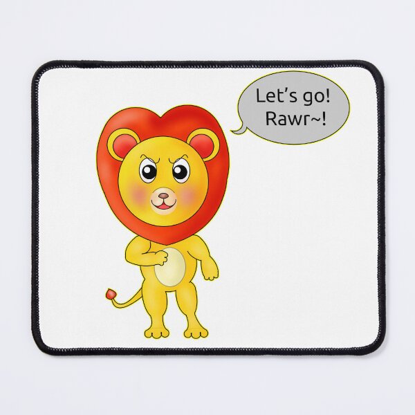Item preview, Cute Motivational Kawaii Lion Heart Mane Rawr designed and sold by BalRaju-Doodles.