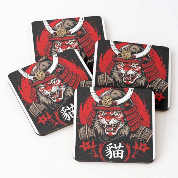 Item preview, Pawmurai Samurai Tiger Funny Japanese Cat Pun designed and sold by WelLarsDigitals.