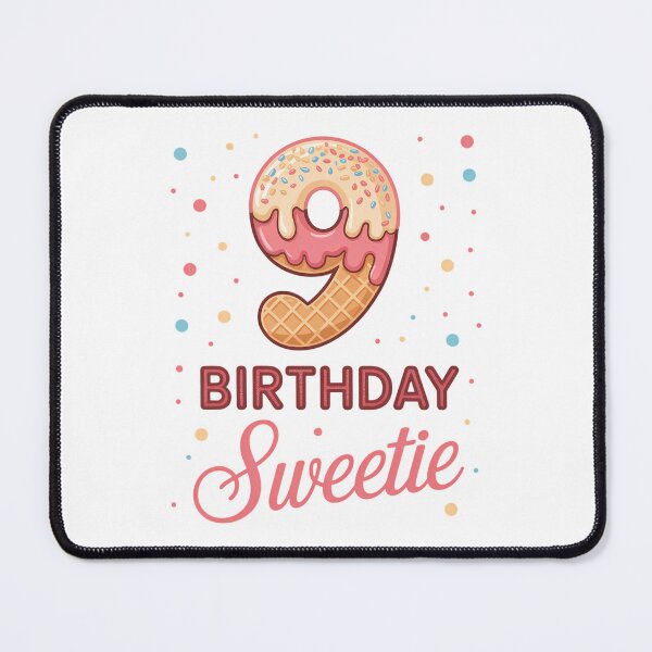 Item preview, 9th Birthday Sweetie Ice Cream Girl 9 Years Old B-day designed and sold by sailorjessiArt.