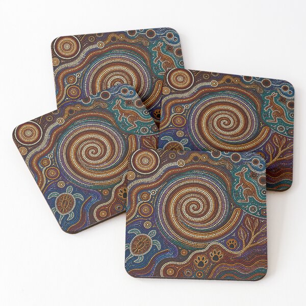 Item preview, Aboriginal Inspired Dot Art - Spiral of Fauna designed and sold by GrinGalore.