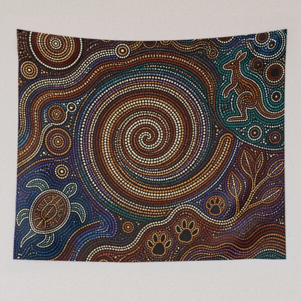 Item preview, Aboriginal Inspired Dot Art - Spiral of Fauna designed and sold by GrinGalore.
