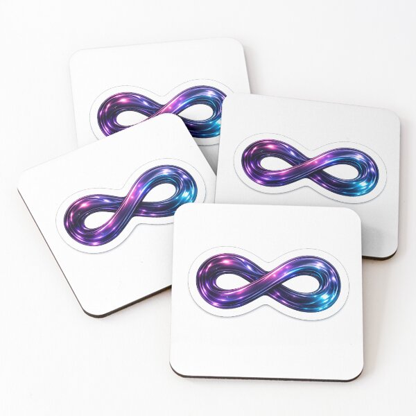 Item preview, Dark Liquid Chrome Infinity Sticker designed and sold by MyCreatureArt.