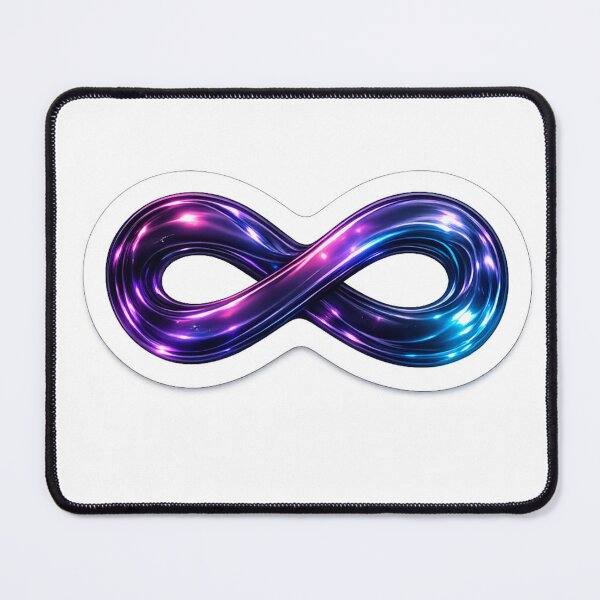 Item preview, Dark Liquid Chrome Infinity Sticker designed and sold by MyCreatureArt.