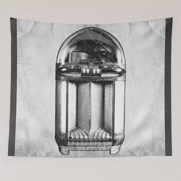 Item preview, 1948 Bullet Jukebox Vintage Etched Illustration designed and sold by Ghoul Enterprises.
