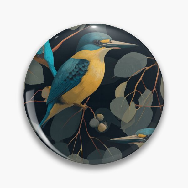 Item preview, Kindly Kingfishers | Kingfisher Seamless Pattern designed and sold by sundayclay.