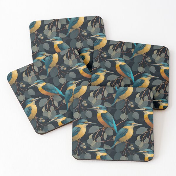 Item preview, Kindly Kingfishers | Kingfisher Seamless Pattern designed and sold by sundayclay.