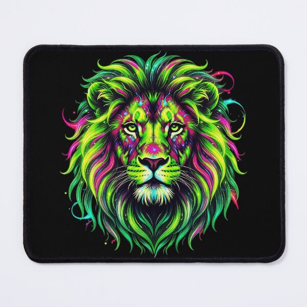 Item preview, Apex Lion: Lime/Magenta. King of the Jungle. Animal print. designed and sold by David Brookes Digital.