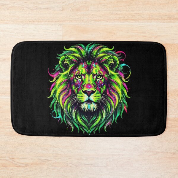 Item preview, Apex Lion: Lime/Magenta. King of the Jungle. Animal print. designed and sold by David Brookes Digital.