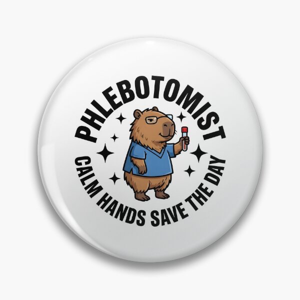 Item preview, Funny Capybara Phlebotomist Nurse Blood Draw Lab Tech National Phlebotomist Recognition Week Cute Medical Worker Gift designed and sold by ClinicalHubs.