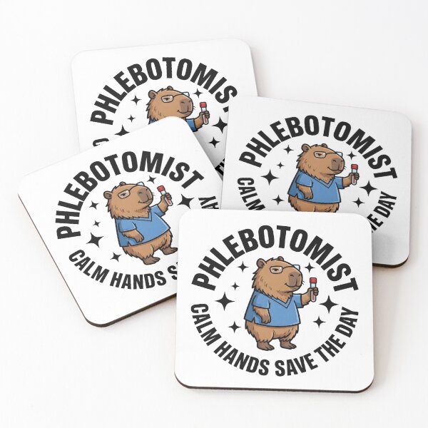 Item preview, Funny Capybara Phlebotomist Nurse Blood Draw Lab Tech National Phlebotomist Recognition Week Cute Medical Worker Gift designed and sold by ClinicalHubs.