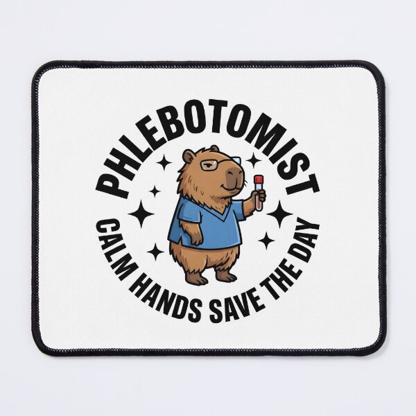Item preview, Funny Capybara Phlebotomist Nurse Blood Draw Lab Tech National Phlebotomist Recognition Week Cute Medical Worker Gift designed and sold by ClinicalHubs.
