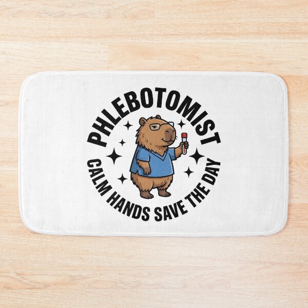 Item preview, Funny Capybara Phlebotomist Nurse Blood Draw Lab Tech National Phlebotomist Recognition Week Cute Medical Worker Gift designed and sold by ClinicalHubs.