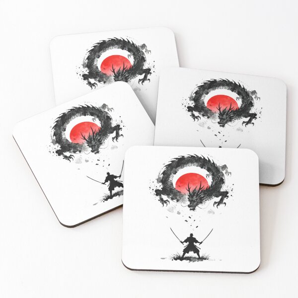 Item preview, Samurái Dragón Luna Carmesí designed and sold by CreativePrints3.