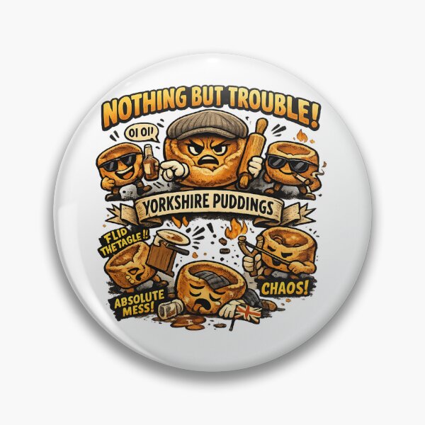 Item preview, Funny Yorkshire Puddings Design – British Humour Roast Dinner Chaos Artwork designed and sold by GarnerSupplyCo.