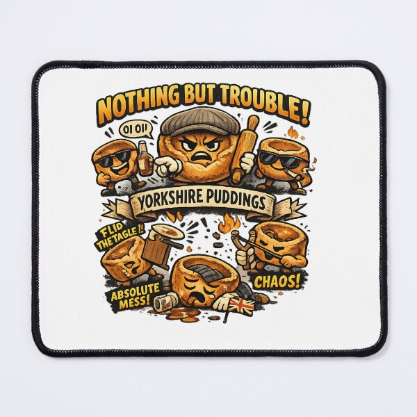 Item preview, Funny Yorkshire Puddings Design – British Humour Roast Dinner Chaos Artwork designed and sold by GarnerSupplyCo.
