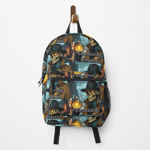 Item preview, Emotionally Unsolved Skeleton Detective – Dark Humor Gothic Cyberpunk Art designed and sold by Ecocrushstudio.