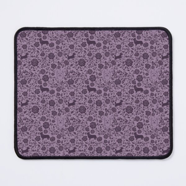 Item preview, Corgi Floral Silhouette Pattern | Cute Dog Botanical Design in Purple designed and sold by WildLakePatterns.