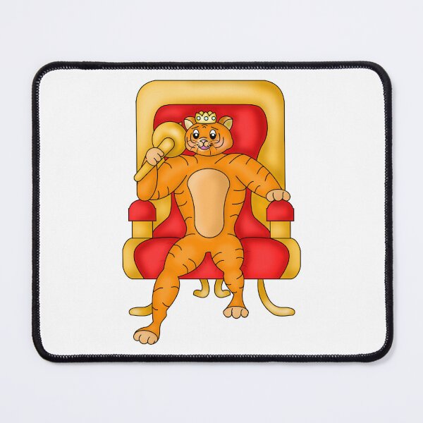 Item preview, Buff Tiger King Sitting on Royal Throne designed and sold by BalRaju-Doodles.