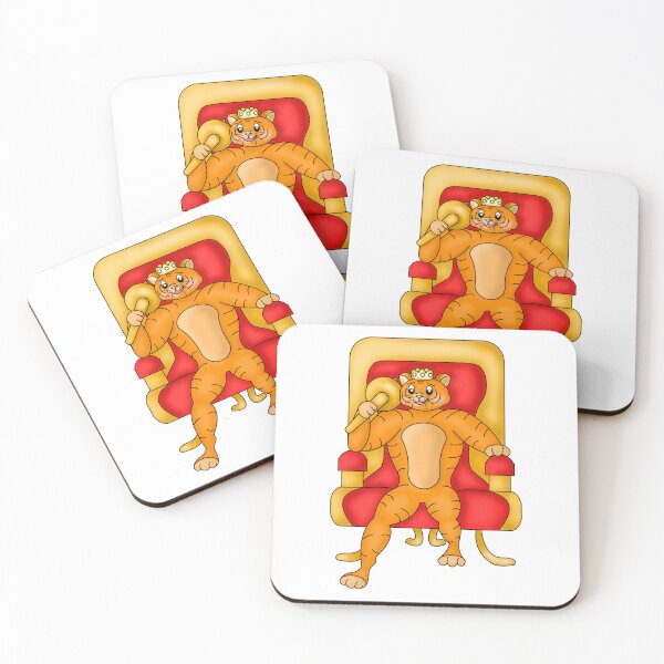 Item preview, Buff Tiger King Sitting on Royal Throne designed and sold by BalRaju-Doodles.