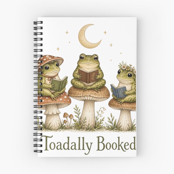 Artikelvorschau, Lustiger Frosch liest „Toadally Booked“ – Buchliebhaber-Kunst entworfen und verkauft von InkNovaLab.