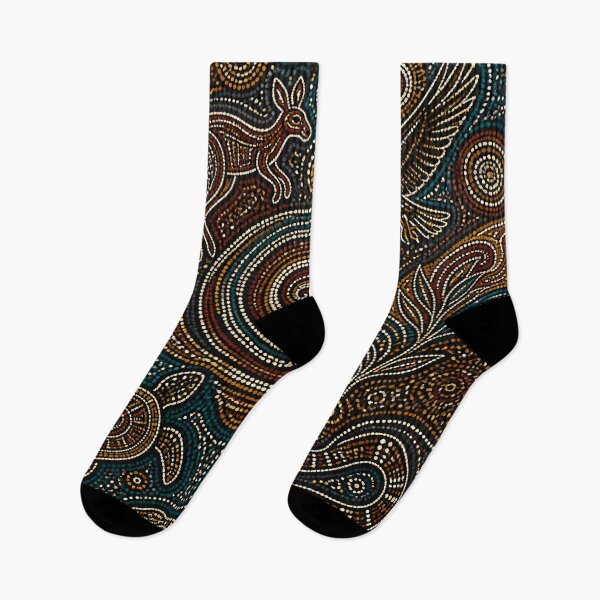 Item preview, Aboriginal Inspired Dot Art - Australian Fauna Pattern designed and sold by GrinGalore.