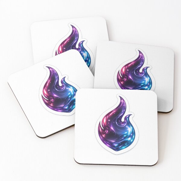 Item preview, Dark Liquid Chrome Flame Sticker designed and sold by MyCreatureArt.