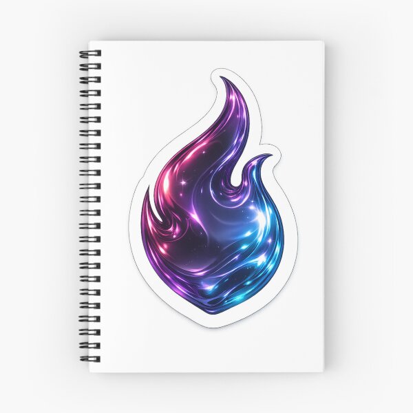 Item preview, Dark Liquid Chrome Flame Sticker designed and sold by MyCreatureArt.