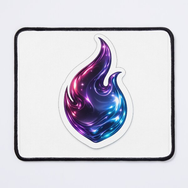 Item preview, Dark Liquid Chrome Flame Sticker designed and sold by MyCreatureArt.
