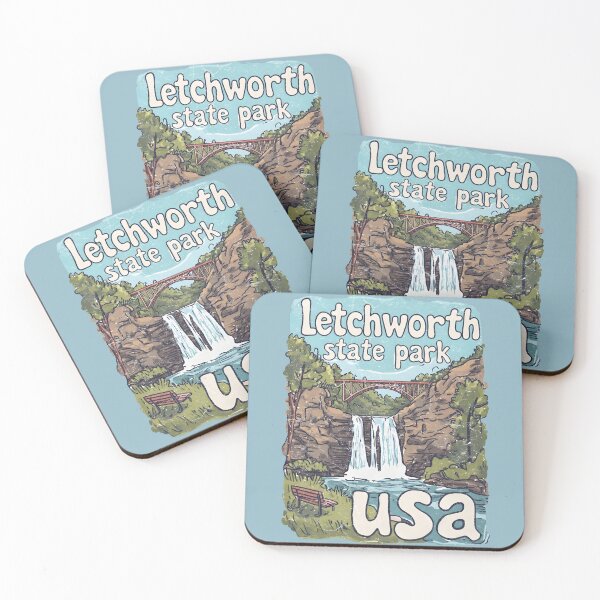 Item preview, Letchworth State Park NY Cute Landscape Waterfall Bridge designed and sold by HowToCanadian.