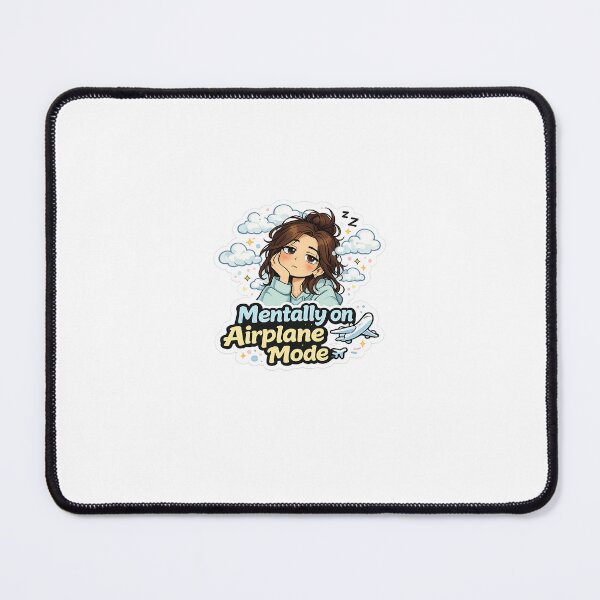 Item preview, Mentally on Airplane Mode Sticker – Funny Burnout Meme, Sleepy Introvert Humor, Relatable Mental Mood designed and sold by NexArtify.