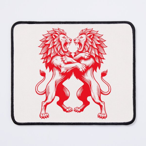 Item preview, Two Roaring Red Lions in a Duel Illustration designed and sold by 89BLACK.