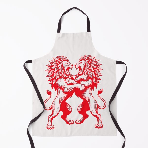 Item preview, Two Roaring Red Lions in a Duel Illustration designed and sold by 89BLACK.