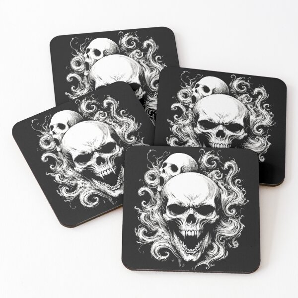 Item preview, Haunted Skull Smoke Gothic Horror Graphic T-Shirt designed and sold by VikArtStudio.