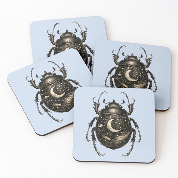 Item preview, Astral Entomology | Vintage Celestial Beetle & Star-Map Fine Art designed and sold by Studio77-Gothic.