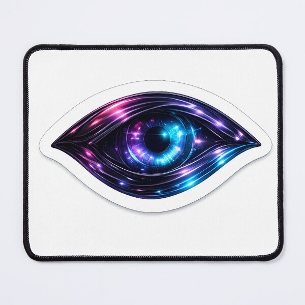 Item preview, Dark Liquid Chrome Cyber Eye Sticker designed and sold by MyCreatureArt.