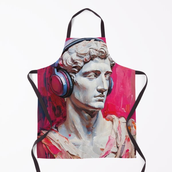 Item preview, Portrait popart painting greek man sculpture neon pink designed and sold by TYA - Take Your Art.