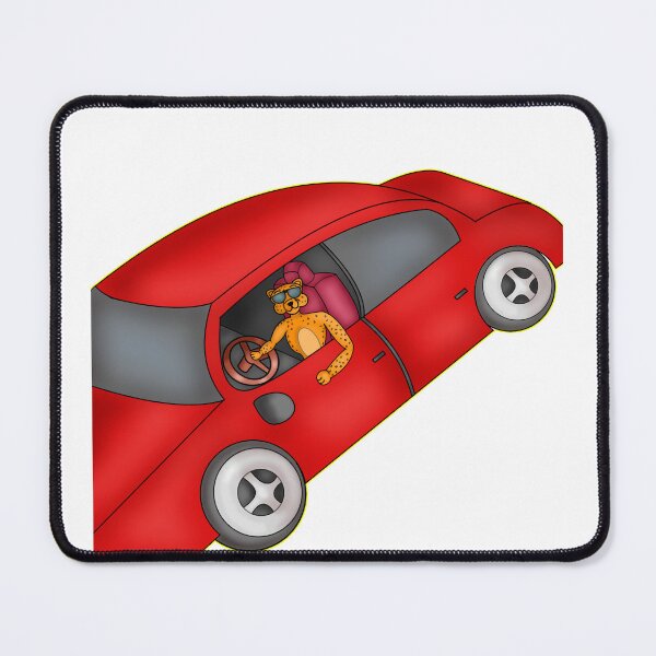 Item preview, Cool Cheetah Driving a Fast Red Car designed and sold by BalRaju-Doodles.