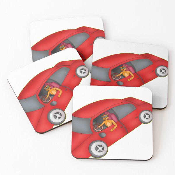 Item preview, Cool Cheetah Driving a Fast Red Car designed and sold by BalRaju-Doodles.